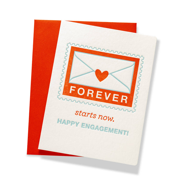 Forever Starts Now | Letterpress Greeting Card | Love