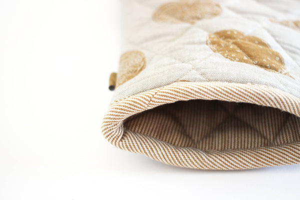 Single Oven Glove Lemons print Yellow