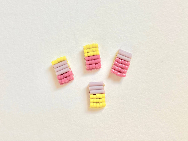 Palette Pendant - Minimal Unique Seed Bead Necklace