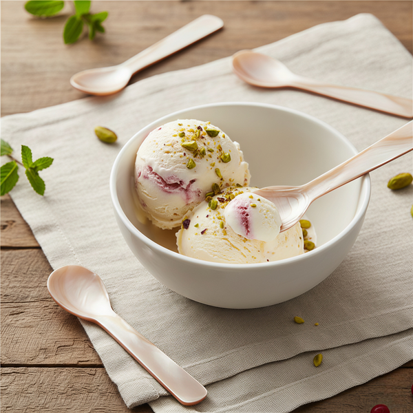 Natural Mother of Pearl Caviar & Dessert Spoons (2 Sizes)
