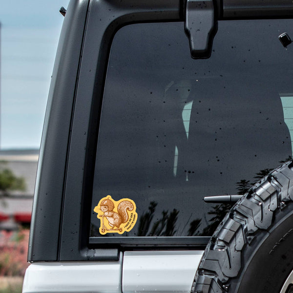 Funny Squirrel No Idea Scooter High Quality Vinyl Sticker