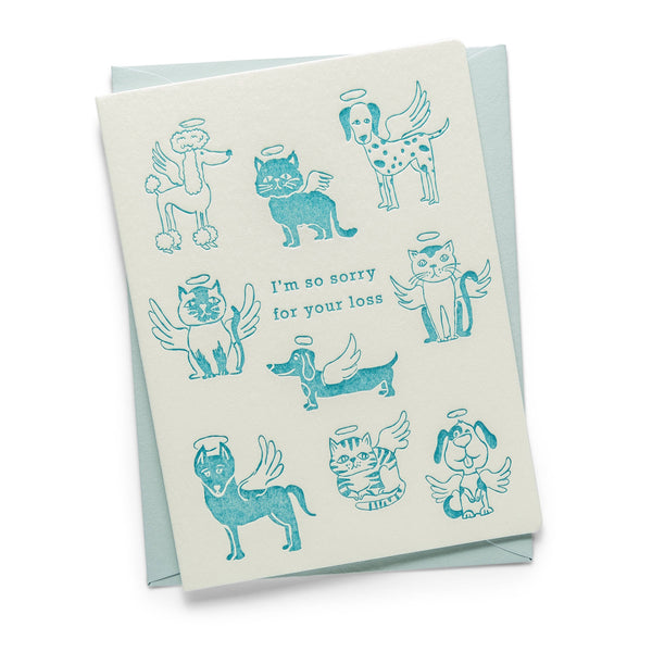 Pet Angel | Letterpress Greeting Card | Sympathy