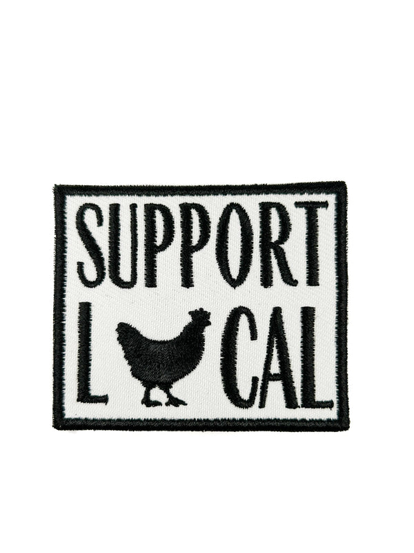 Support Local Embroidered Iron-On Patch Holistic Farm