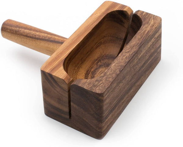 Ironwood Bagel Miter, Acacia Wood, 7" x 5.5" x 2.5"