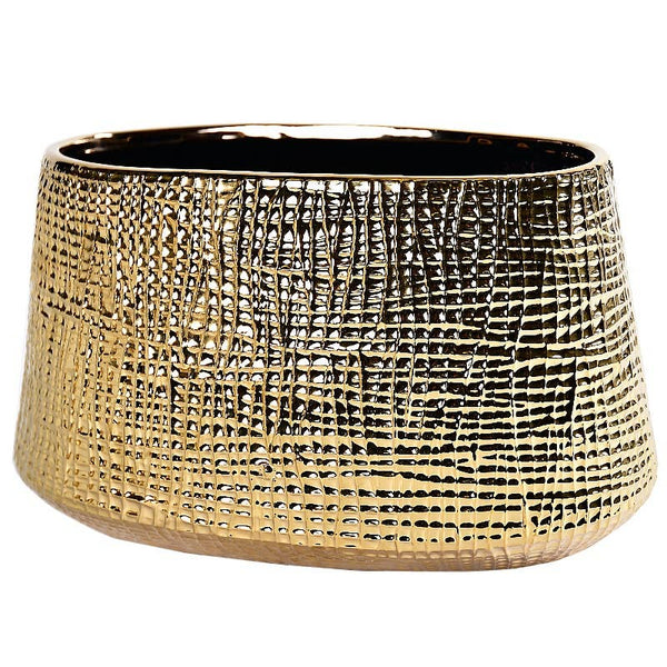 Oval Textured Ceramic Vase (TULLE5)