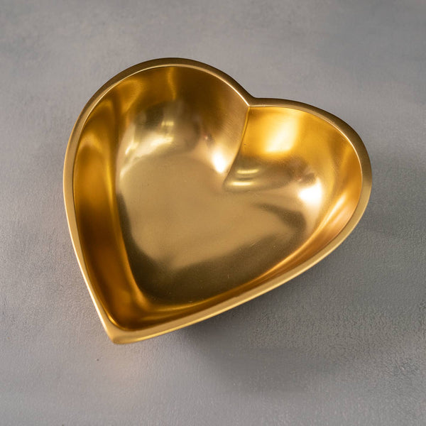 Polished Gold Heart Bowl Large