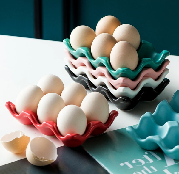 Ceramic 6 Grids Egg Holder