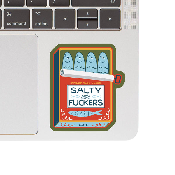Salty Sardines Fish Funny Swear High Quality Vinyl Sticker