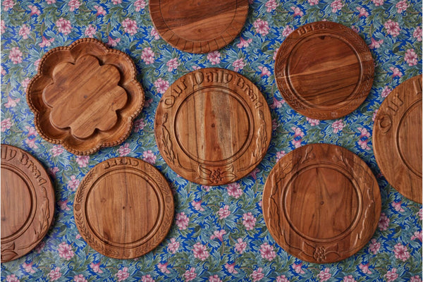 Vintage English Bread Board: Bread, Small, Natural