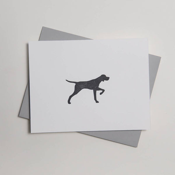 Huckleberry - Pointer - Letterpress Dog Card