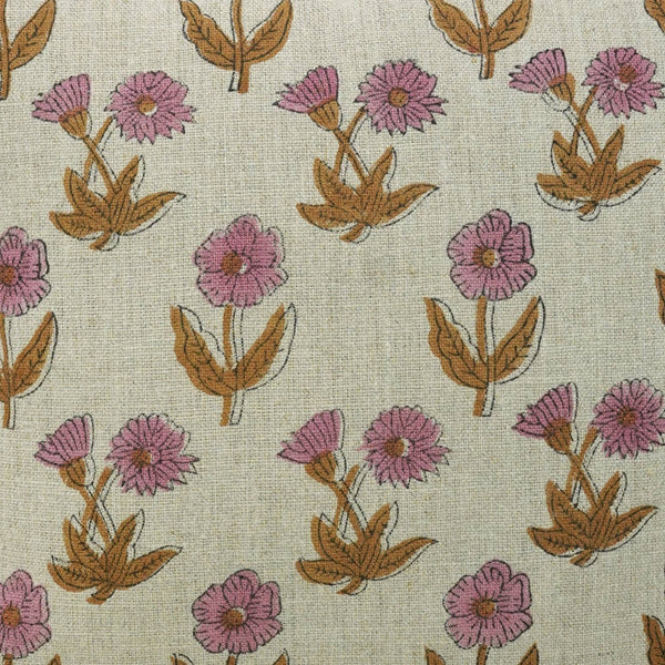 Modern Block Print Thick Linen Frill Pillow Cover-Kirti