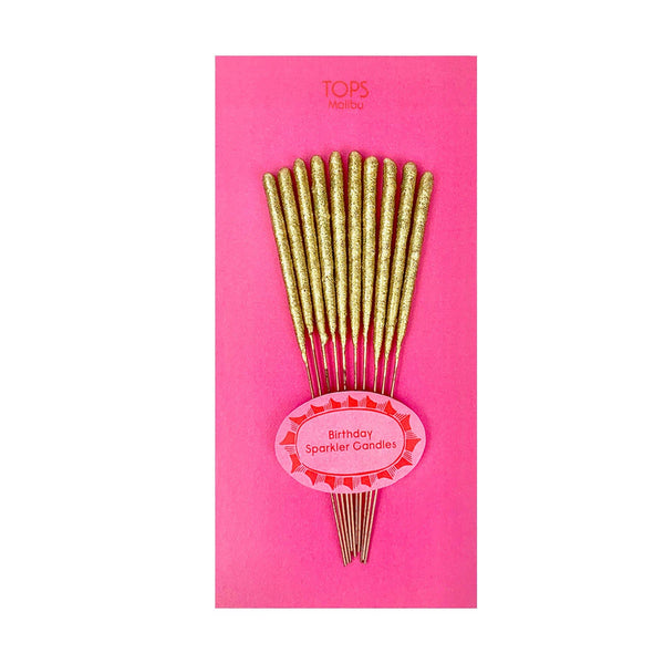 Mini 4" Gold Sparkler Candles - Birthday - Set of 10 - Asst