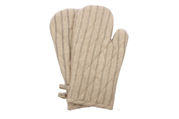 Oven Gloves Provincial Stripe in Dark Slate