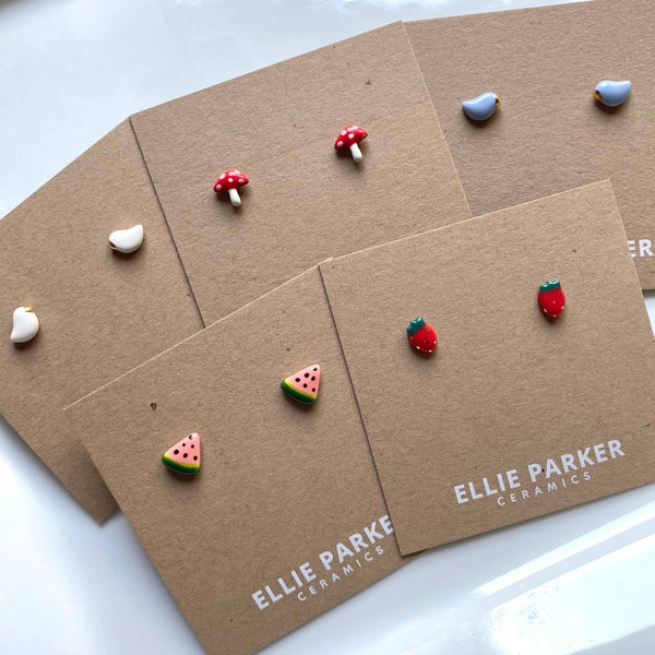 Mushroom Stud Earrings