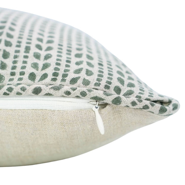 Artistic Print Pure Linen Pipin Pillow Cover - Ratanbel