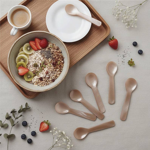 Natural Mother of Pearl Caviar & Dessert Spoons (2 Sizes)
