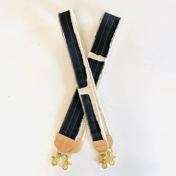 Worn Black Bag Strap