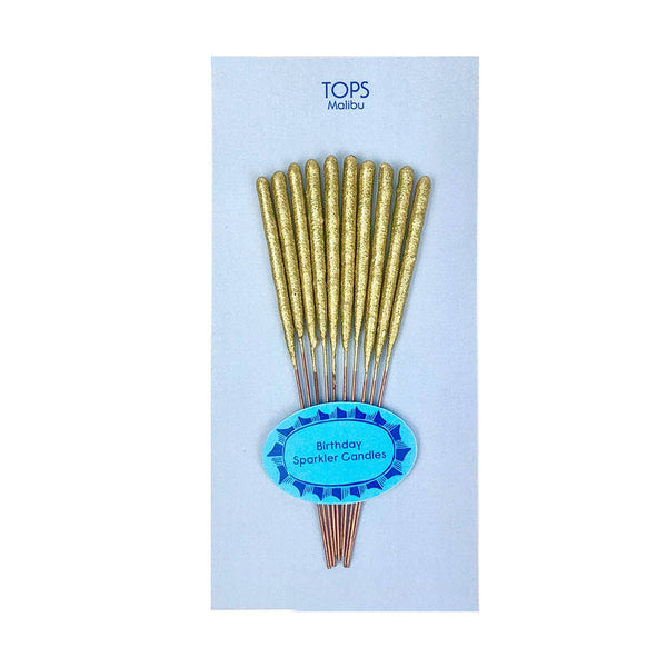 Mini 4" Gold Sparkler Candles - Birthday - Set of 10 - Asst
