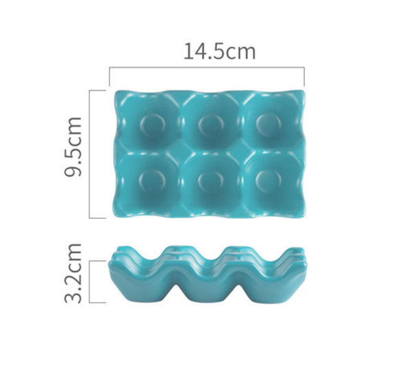 Ceramic 6 Grids Egg Holder