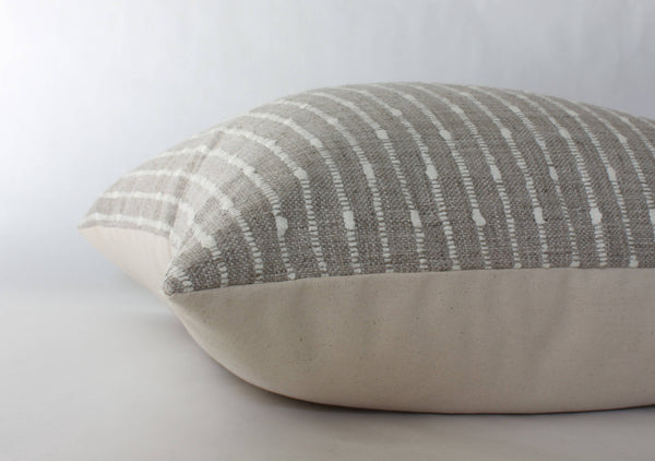 Cream Pillow, Neutral Striped | Perin