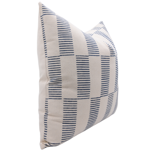 Indian Block Design Duck Canvas Pillow Cover - Zig-Zag