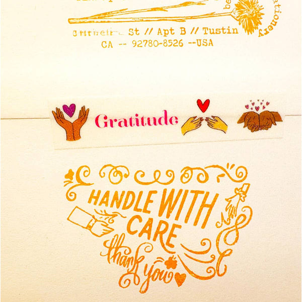 Handle with Care Rubber Stamp for Packaging & Mail