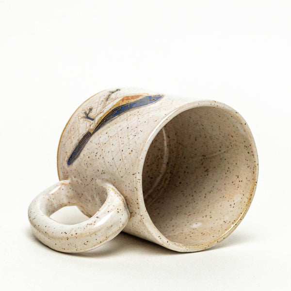Blue Bird Design Handmade, in Ohio, Ceramic White 10oz