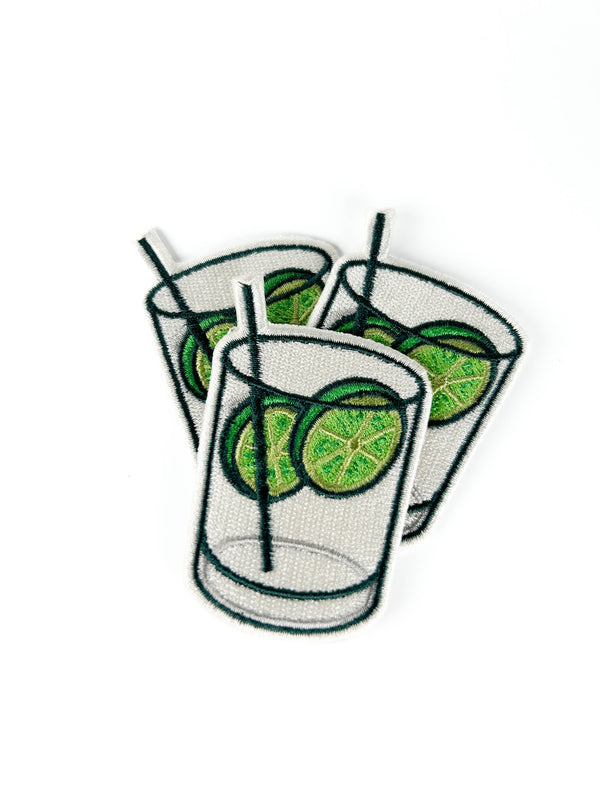 Vodka Soda Embroidered Patch Funny Cocktail Iron On Gin Hat