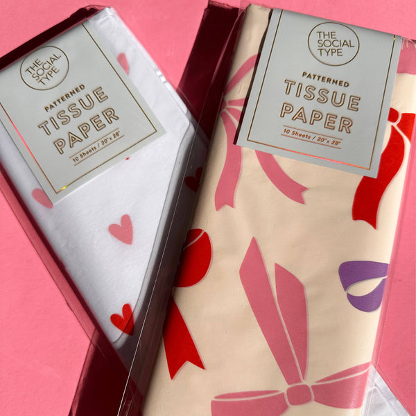 Coquette Red Ribbon Tissue Paper