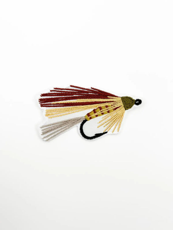 Elk Hair Caddis Fly Fishing Iron On Patch Rivers, Angler
