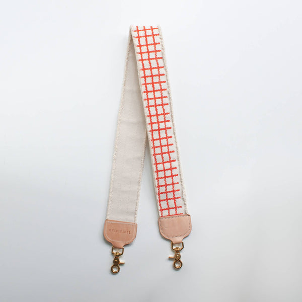 Anthro Orange Plaid Bag Strap