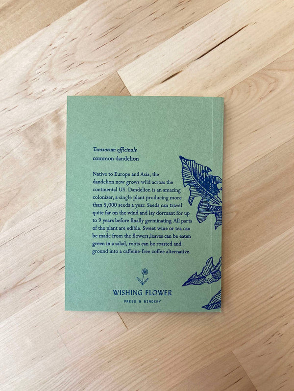Dandelion Botanical Jotter Notebook