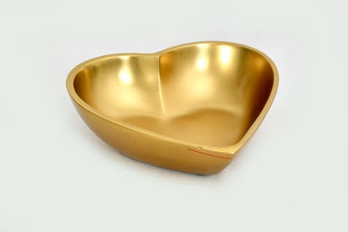 Polished Gold Heart Bowl Large