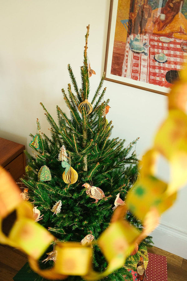 WINTER BIRDS PAPER ORNAMENTS