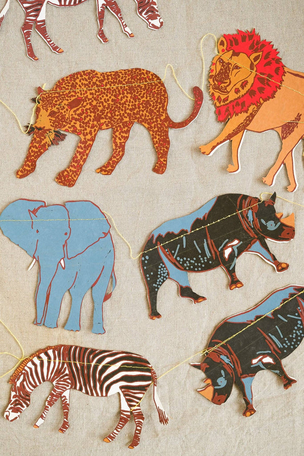 SAFARI ANIMALS SEWN GARLAND
