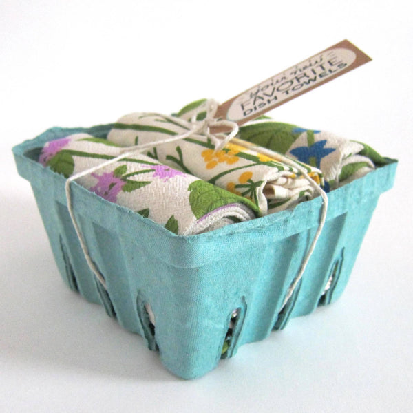 FRESH HERBS (Basil, Dill, Mint) - Tea Towel Set of 3