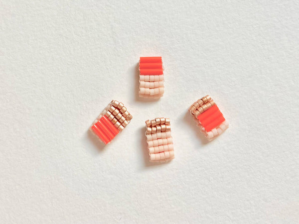 Palette Pendant - Minimal Unique Seed Bead Necklace