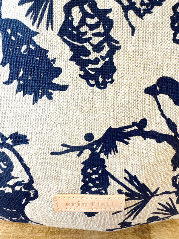 Pine Cone Heavy Linen Boho Tote Bag