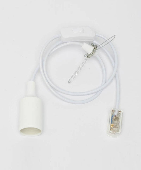 Cone Shaped Thick Woven Bamboo Pendant Light - Plug In