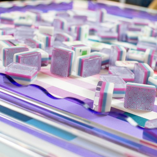 MAHJONG MAT | Laugh Lines | 33" x 33"