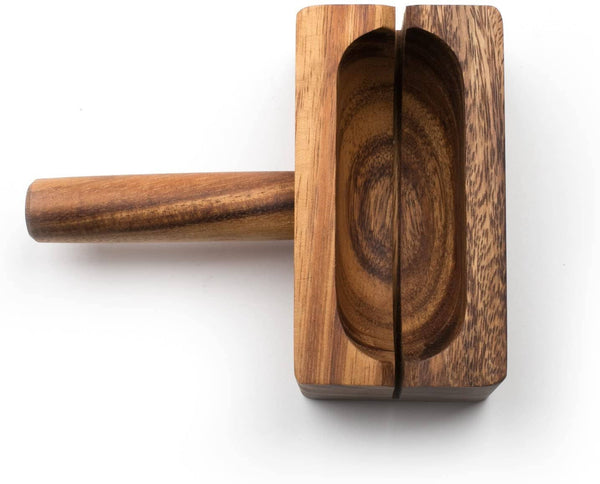 Ironwood Bagel Miter, Acacia Wood, 7" x 5.5" x 2.5"