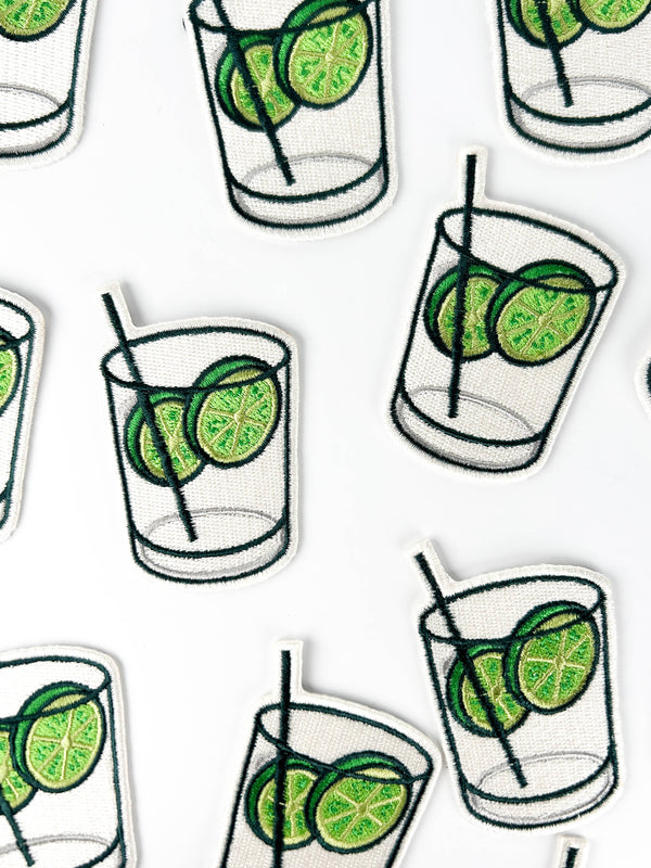 Vodka Soda Embroidered Patch Funny Cocktail Iron On Gin Hat