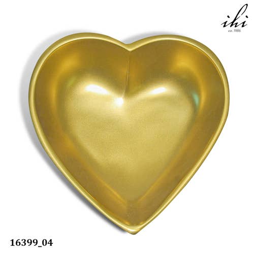 Polished Gold Heart Bowl Large