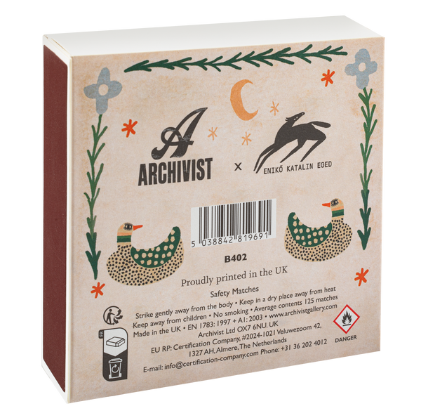 Spotted Duck | Square - Safety Matches