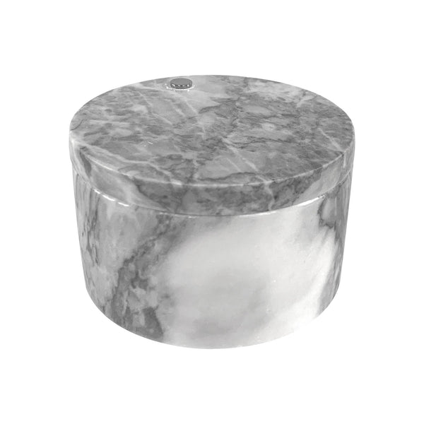 Fox Run Marble Double Salt Cellar, White, 4” x 4” x 2.5"