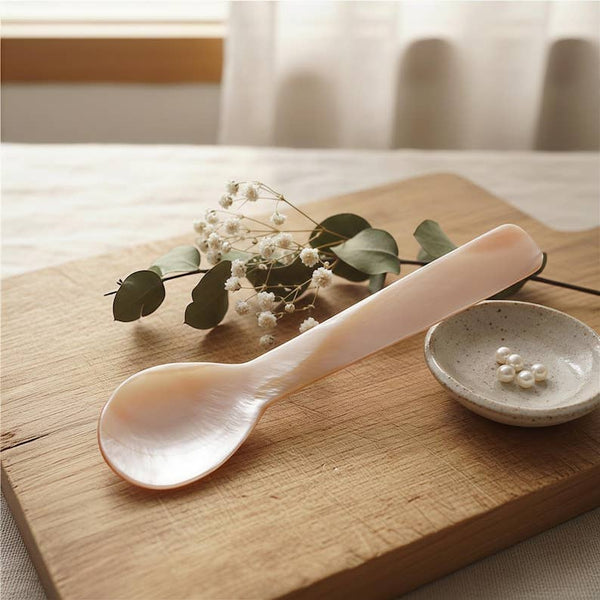 Natural Mother of Pearl Caviar & Dessert Spoons (2 Sizes)