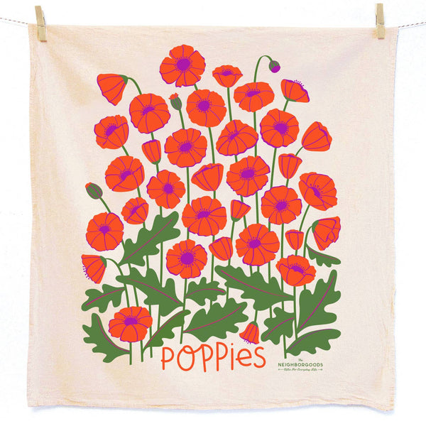 POLLINATOR GARDEN (Honey, Poppy, Sunflower) -Tea Towel Set 3