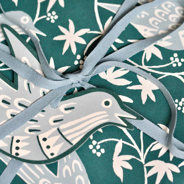 5 Fancy Songbird Gift Tags in Midwinter