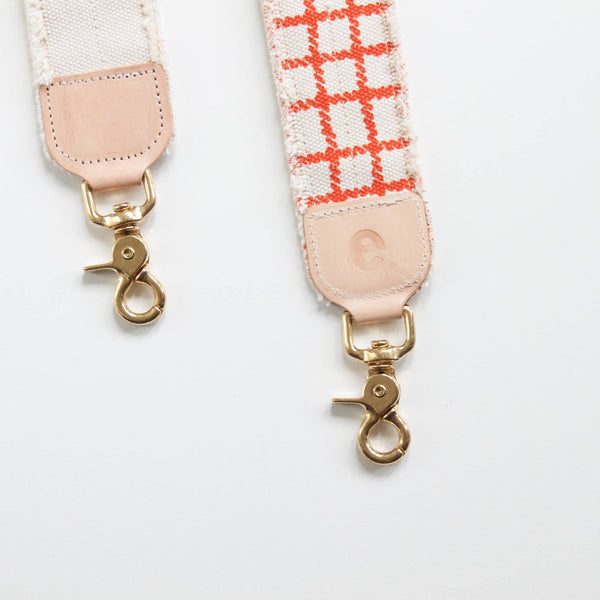 Anthro Orange Plaid Bag Strap