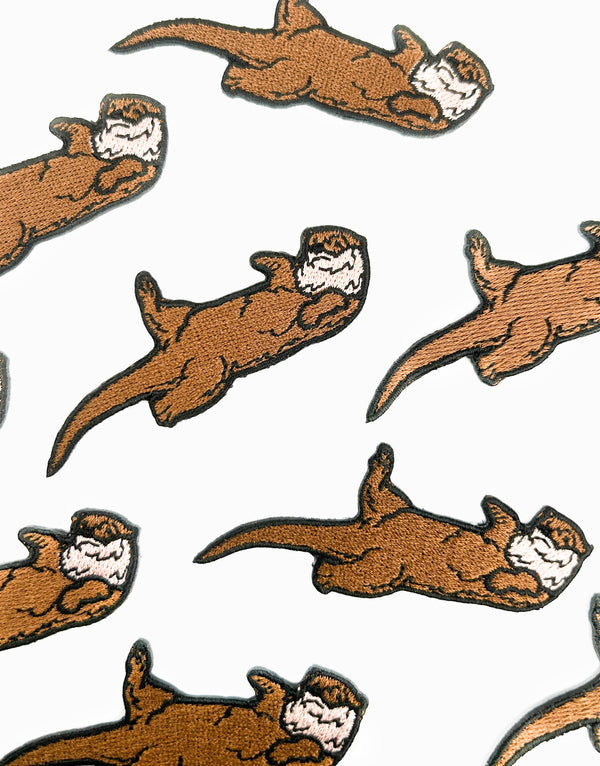 Otter Patch | Animal Embroidered Iron On Patch | River Otter